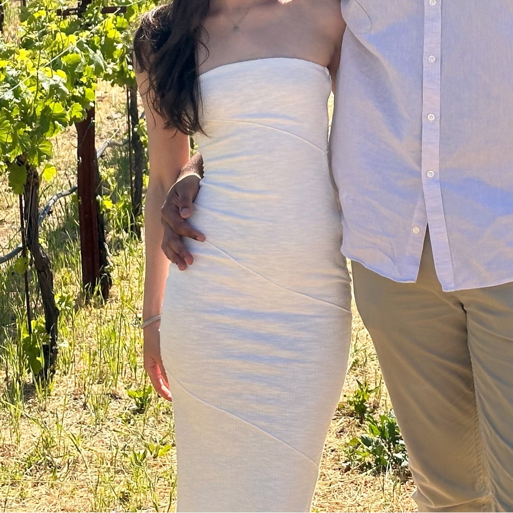 Princess Polly Strapless White Oscar Maxi Dress